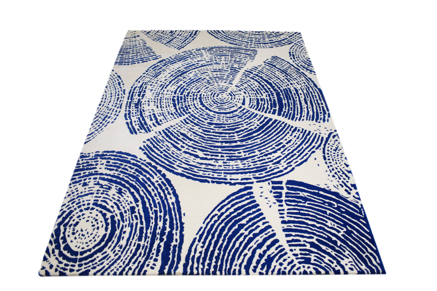 Blue Rings of Time Rug