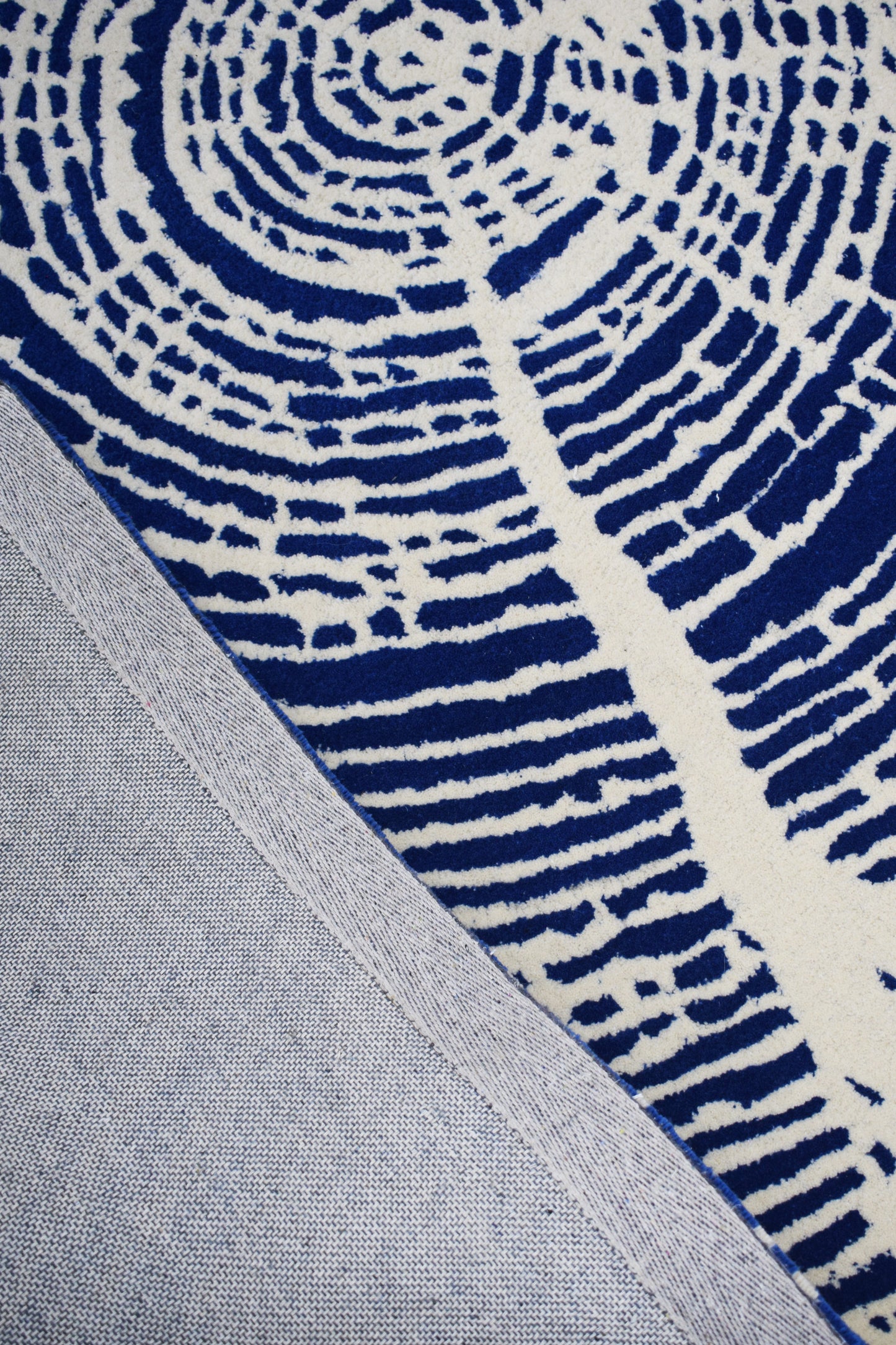 Blue Rings of Time Rug