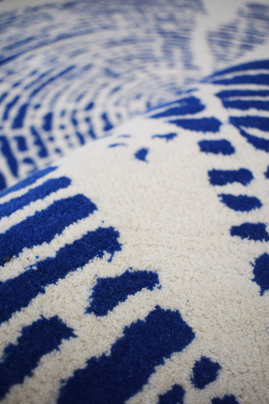 Blue Rings of Time Rug